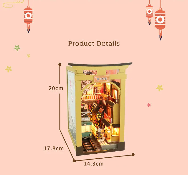 Sakura Holiday Book Nook – DIY Japanese Diorama Kit