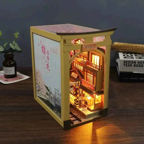Sakura Holiday Book Nook – DIY Japanese Diorama Kit