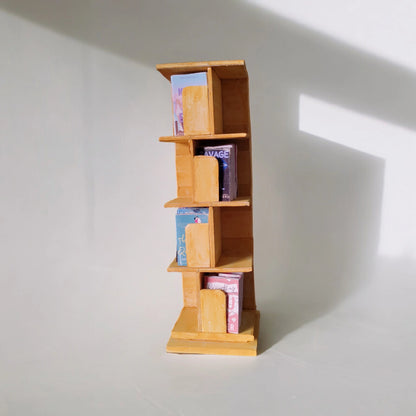 Mini Bookshelf Wood Finish