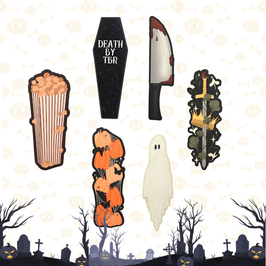 Set of 6 Spooky Bookmarks | Fall and Halloween Collection