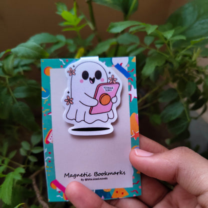 Bookish Girlie Cute Ghost Magnetic Bookmark