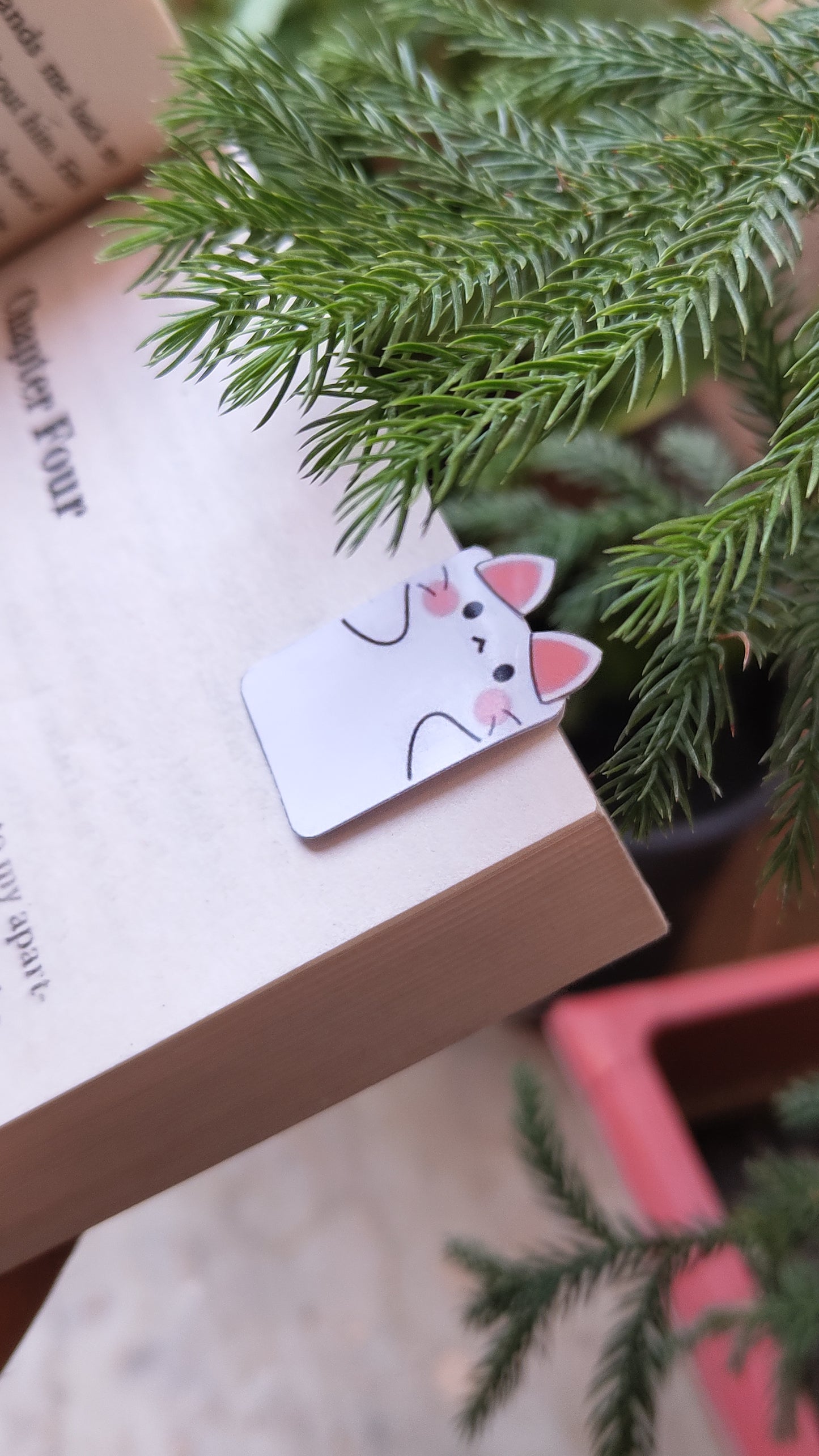 Set of 8 Cute Magnetic Bookmarks with Ears