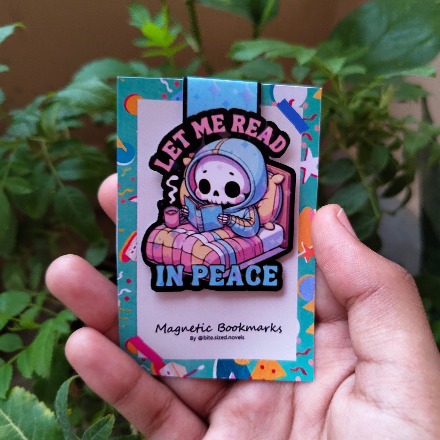 Let Me Read in Peace Skeleton Magnetic Bookmark