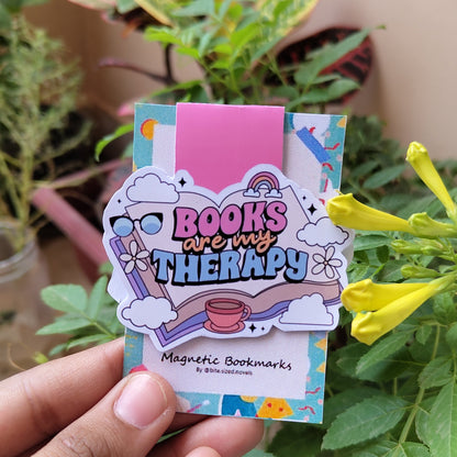 Books are my Therapy Magnetic Bookmark