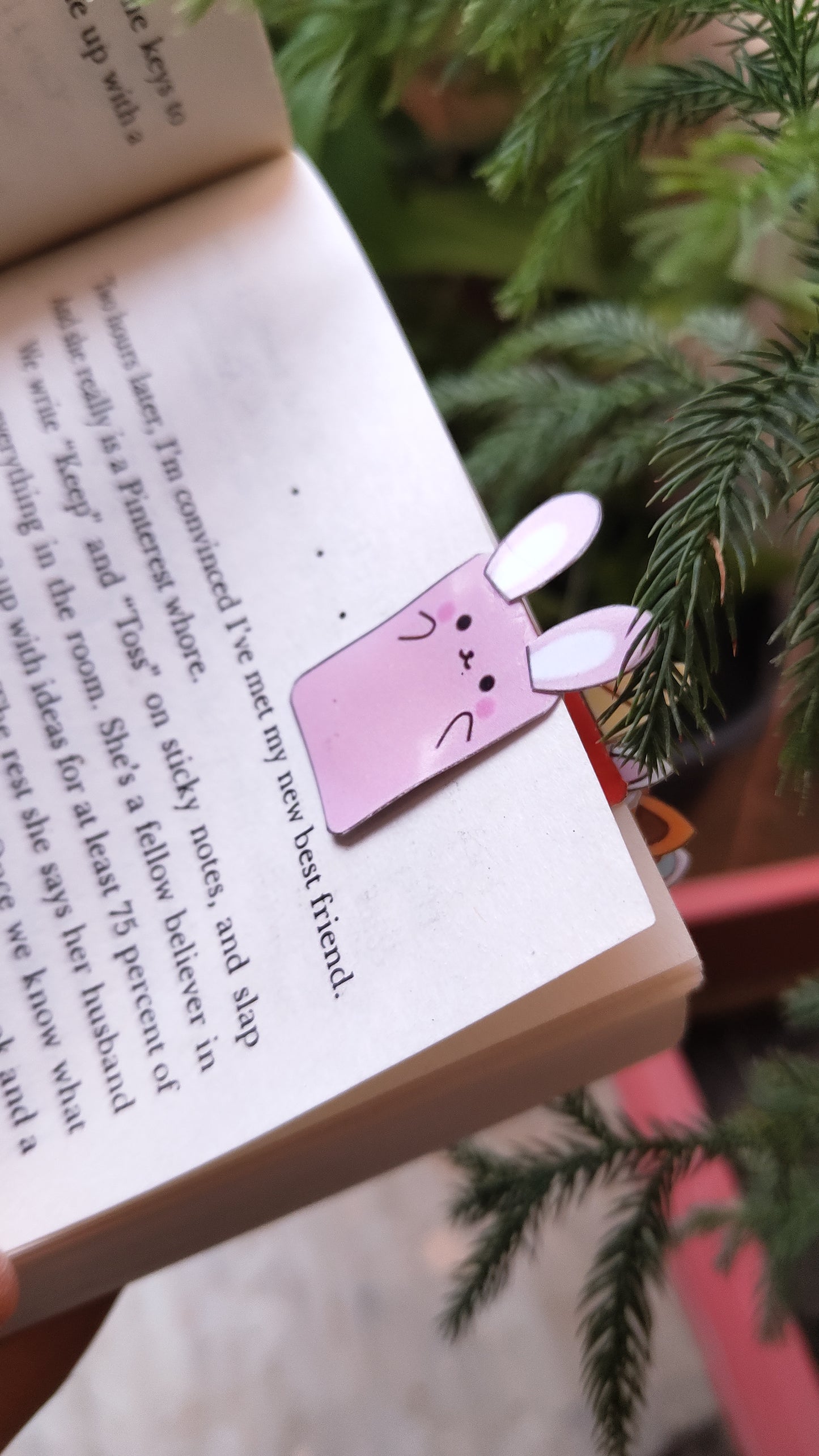 Set of 8 Cute Magnetic Bookmarks with Ears