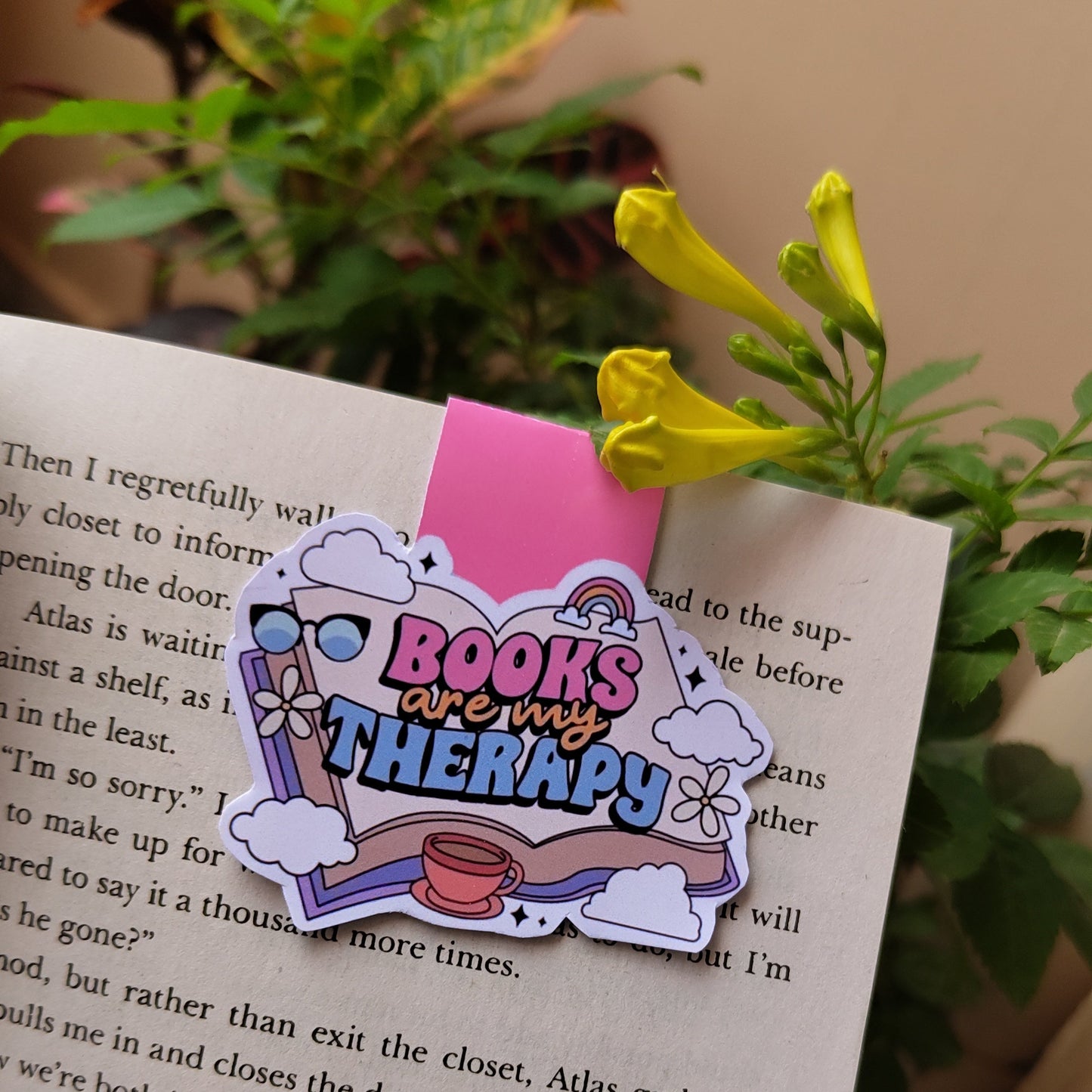 Books are my Therapy Magnetic Bookmark