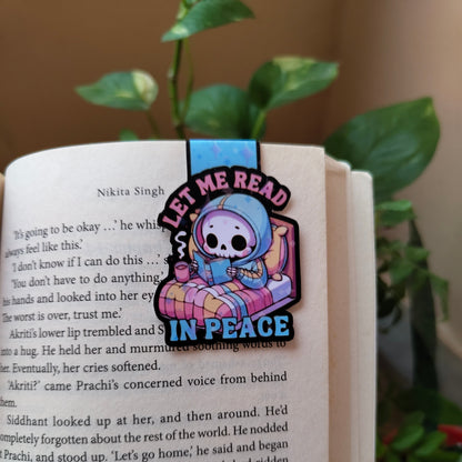 Let Me Read in Peace Skeleton Magnetic Bookmark